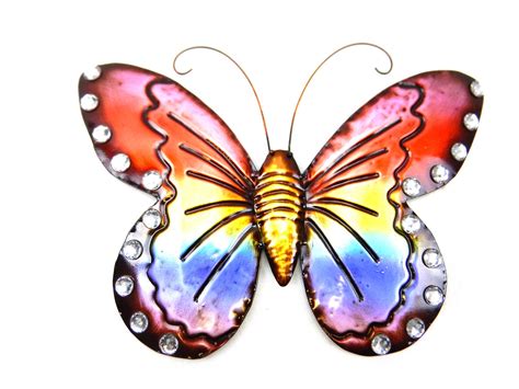 Metal Wall Art - Rainbow Butterfly