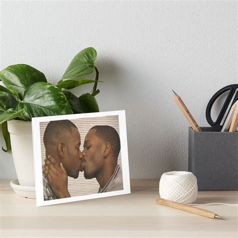 "Two Black Men Kissing Meme" Art Board Print by Jridge98 | Redbubble