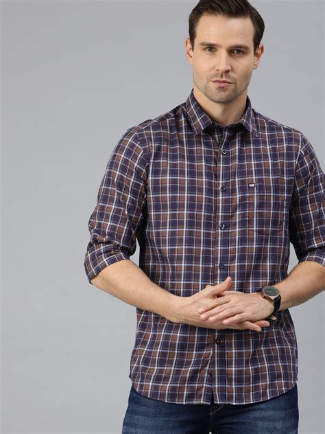 Buy Arrow Sport Men Blue Slim Fit Checked Casual Shirt - Shirts for Men 13110002 | Myntra