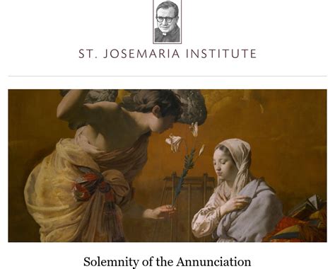 March 25 Solemnity of the Annunciation | Opus Dei today