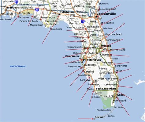 Florida East Coast Beaches Map - Printable Maps