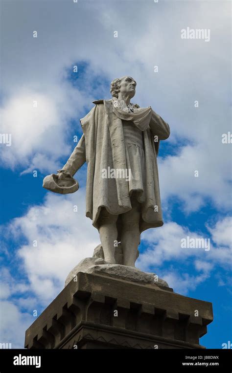 Cristoforo Colombo Statue. Bettola. Emilia-Romagna. Italy Stock Photo - Alamy