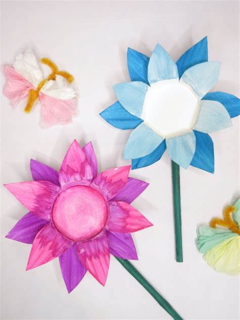 How to make easy paper cup flowers(step-by-step pictures) - The Purple Yarn