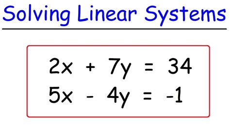 System Of Linear Equations Examples Pdf