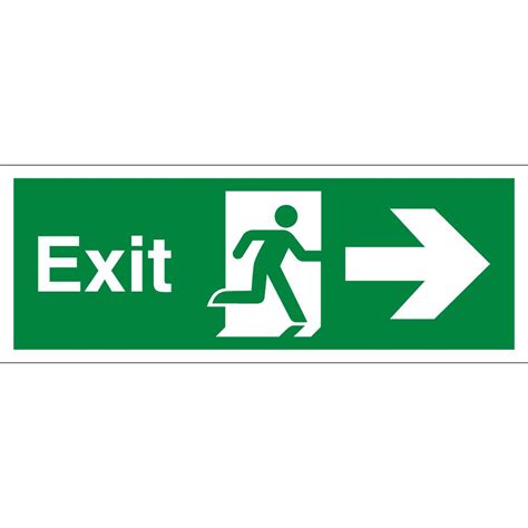 Exit With Right Arrow Printable Sign