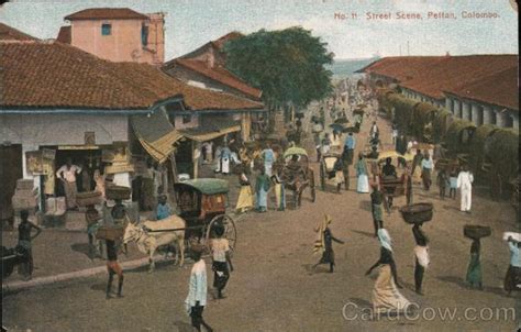 Street Scene, Pettah, Colombo Sri Lanka Southeast Asia Postcard