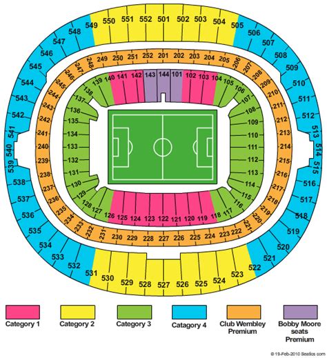 Wembley Stadium Seating Chart