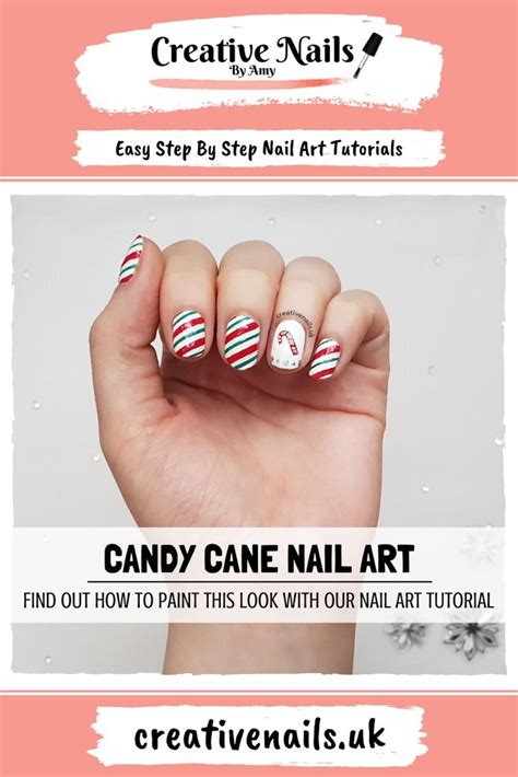 Candy Cane Nail Art Tutorial | Creative Nails