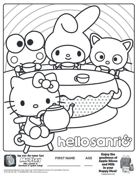 Here is the Happy Meal Hello Sanrio "Hello Kitty" Coloring Page! Click ...