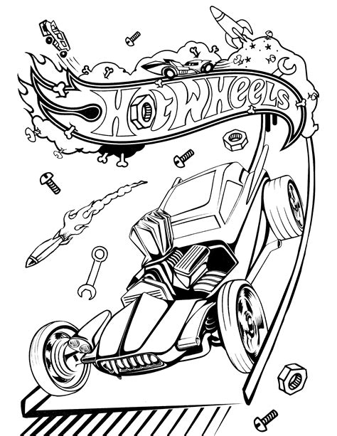 Free Printable Hot Wheels Coloring Pages For Kids