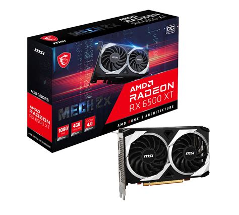 Buy MSIGaming AMD Radeon RX 6500 XT 64-bit 4GB GDDR6 DP/HDMI PCIe 4 Torx Twin Fans FreeSync ...