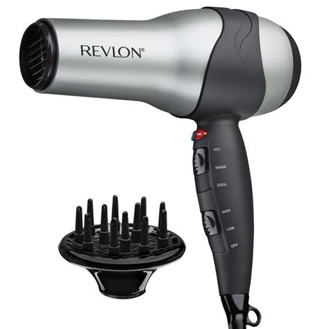 Revlon Perfect Heat Ceramic Turbo Ionic Hair Dryers, Gray with Diffuser - Walmart.com - Walmart.com