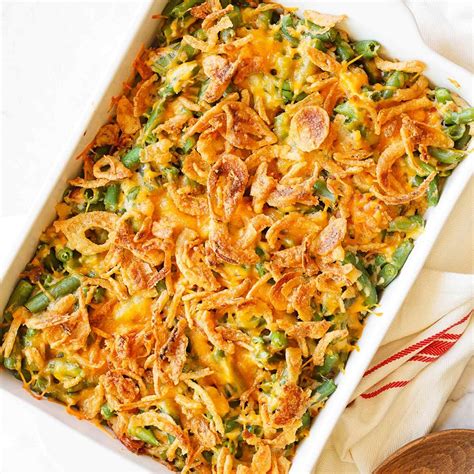 Cheesy Green Bean Casserole with Bacon - Handle the Heat