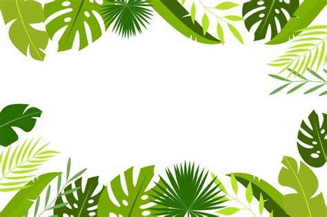 Flat Tropical Leaves Background Vector Graphic by DEEMKA STUDIO ...