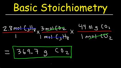 Stoichiometry Basic Introduction, Mole to Mole, Grams to Grams, Mole Ratio Practice Problems ...