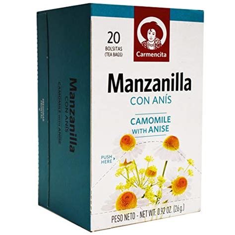 Carmencita Te Manzanilla con Anis - Tea Camomile with Anise (20 bags) - Walmart.com