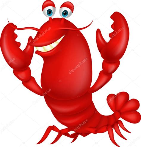 Cute lobster cartoon — Stock Vector © tigatelu #25419431