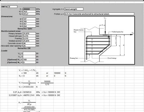 Design Of Concrete Corbel Spreadsheet