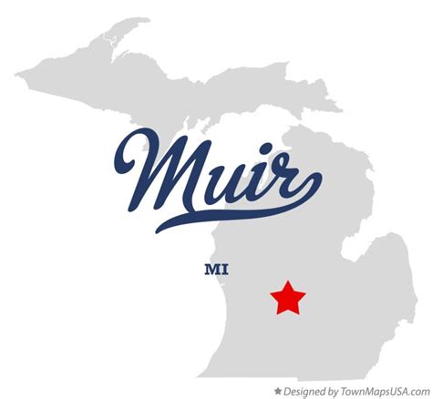 Map of Muir, MI, Michigan