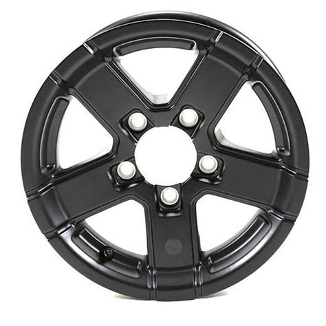 15X5 5-Lug on 4.5" Aluminum Series 07 Trailer Wheel - Black - 755545FPBM