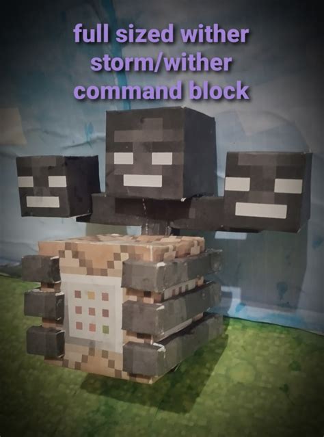 Pixel Papercraft - full sized wither storm/wither command block ...