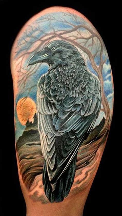 Raven Tattoos for Men - Ideas and Inspiration for Guys