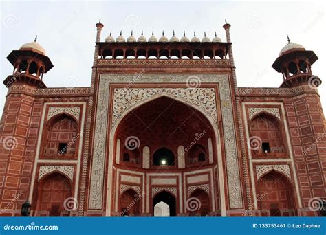 The Entrance Gate Going To Taj Mahal in Agra Stock Image - Image of stone, mughal: 133753461