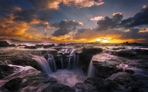 Sunset Waterfall Wallpapers - Top Free Sunset Waterfall Backgrounds - WallpaperAccess