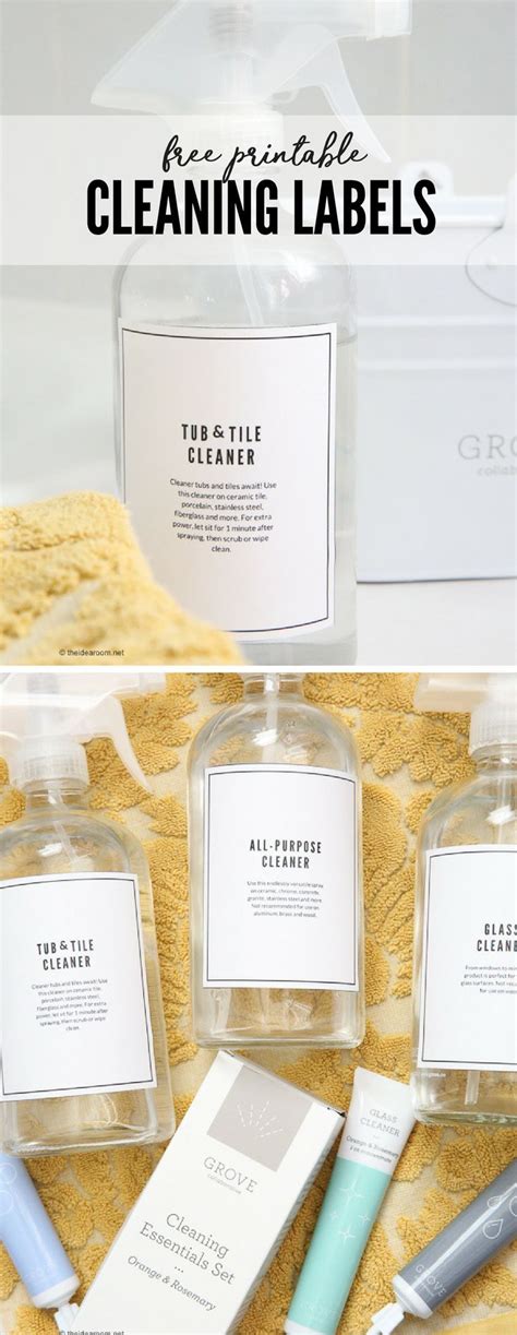 Printable Cleaning Solutions Labels - The Idea Room | Free printable cleaning, Diy cleaning ...