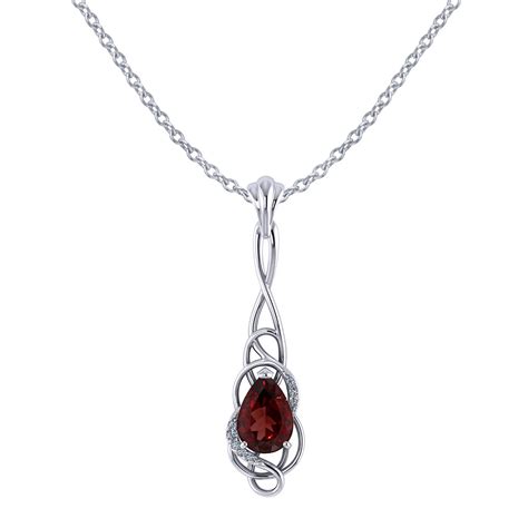 Whimsical Garnet Pendant - Jewelry Designs