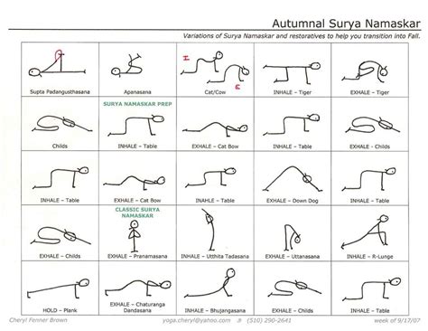 Autumnal Surya Namaskar - Cheryl Fenner Brown, C-IAYT