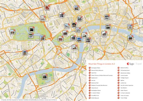 London Printable Tourist Map | Sygic Travel