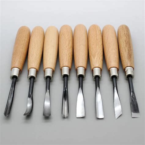 8Pcs Woodpecker Wood Carving Tools Chip Detail Chisel set Knives tool sculpture manual Made DIY ...