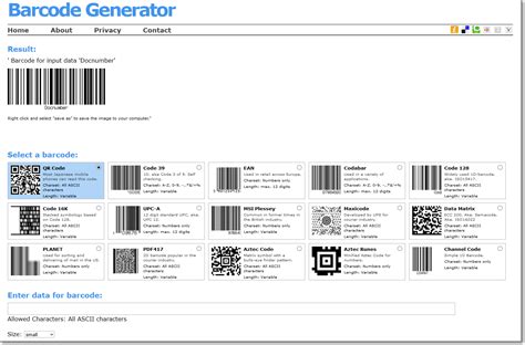 Welcome to physicus': Online Barcode Generator