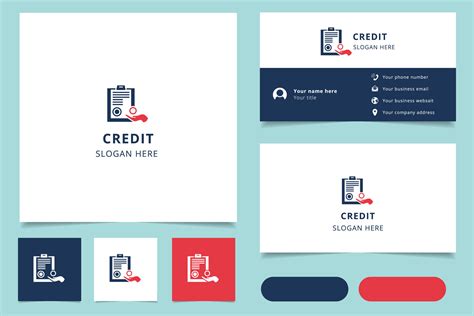 Credit logo design with editable slogan. Branding book and business card template. 30201228 ...