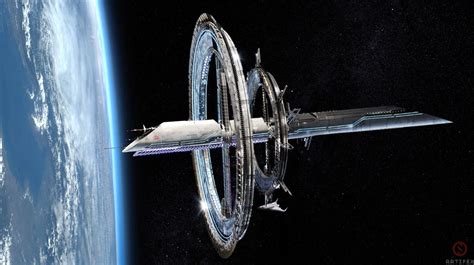 Orbital Space Station Concept by Mitchell Stuart