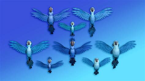 Spix's Macaw Family v1.3 - Revamps and Tweaks by ColbyDash on DeviantArt