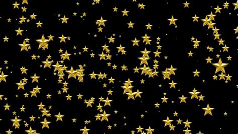 Gold Stars With Black Background