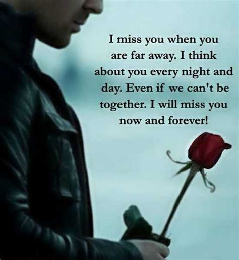 Best Sad love Quotes About love 'I miss You When You Far Away, Now And Forever - BoomSumo Quotes