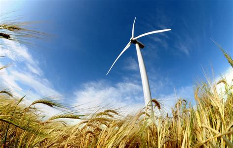 Wallpaper field, power, energy, wind, wind turbine images for desktop, section hi-tech - download