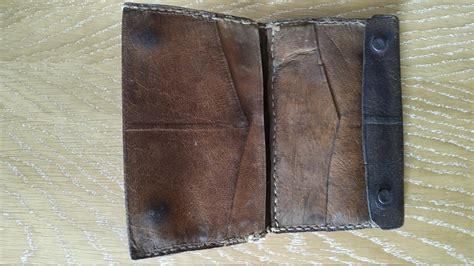 Antique Leather Wallet, Vintage Genuine Leather, Handmade - Etsy