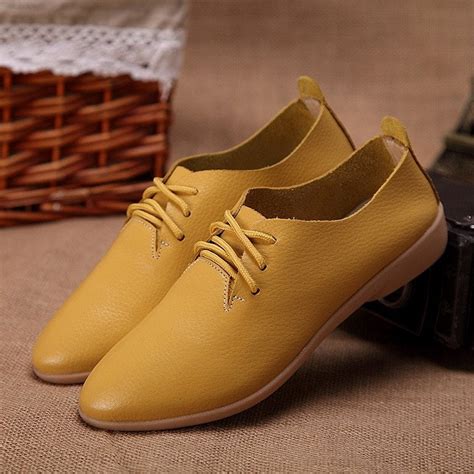 Women flats 2020 , single oxford shoes, fall women shoes , flats leather mom solid color ...