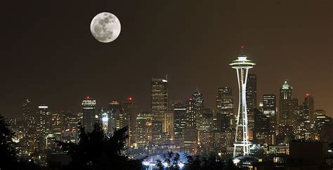 Seattle at Night Wallpapers - Top Free Seattle at Night Backgrounds ...