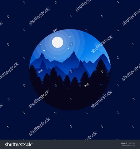 Nature Landscape Background Mountains Vector Illustration Stock Vector ...