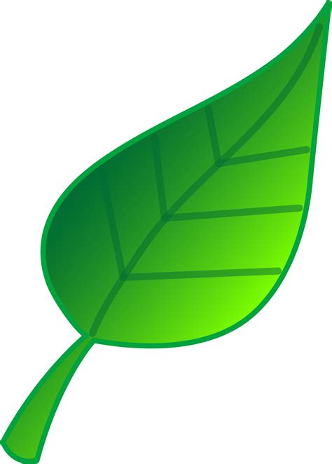 Simple Green Leaf Vector Art - Free Clip Art