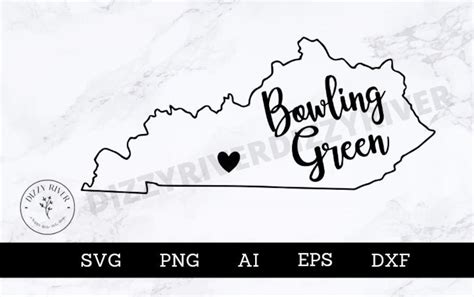 Bowling Green Kentucky SVG DXF PNG Cricut Cut File Silhouette Cut File Digital Download Kentucky ...