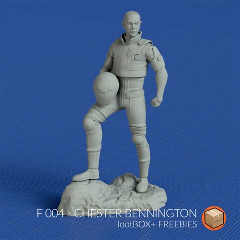 3D Printable F 004 - CHESTER BENNINGTON AS BANAGHER LINKS (GUNDAM PILOT) by Norman Caguiat