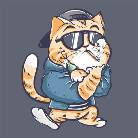 Cool Cat Smoking Cartoon Vector free download