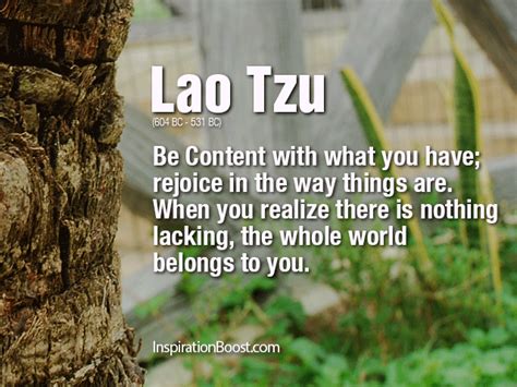 Lao Tzu Contentment Quotes | Inspiration Boost