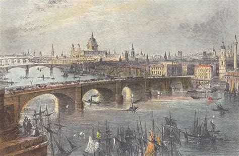 London River Thames bridges Victorian London vintage print | Etsy